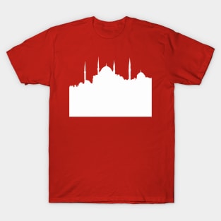 Istanbul Cityscape White Silhouette T-Shirt